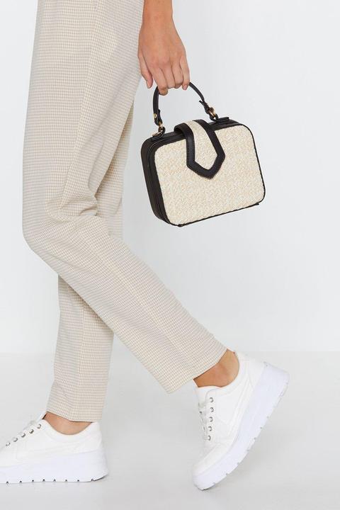 Want Friday I'm In Woven Box Bag