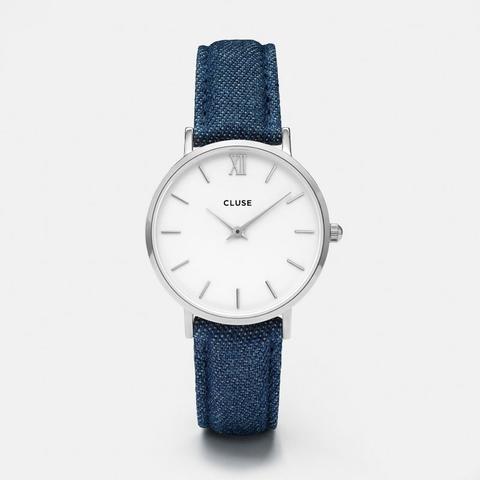 Minuit Silver White/blue Denim