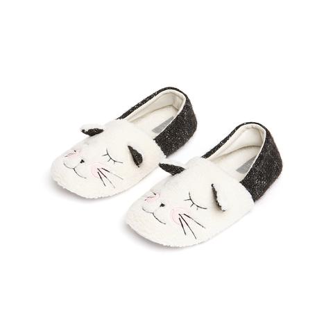 Pantofole Donna In Pelliccetta Di Agnellino Con Orecchie - Crazy Cats