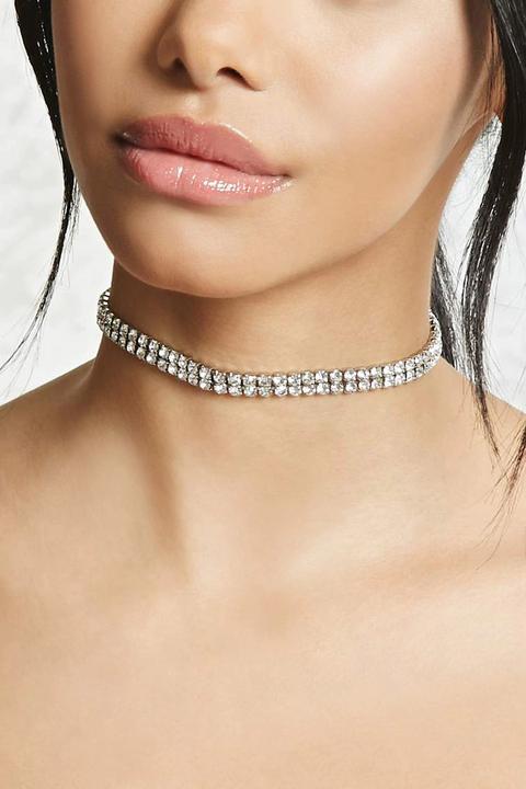 Linked Rhinestone Choker