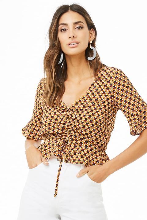 Crop Top A Motivo Geo