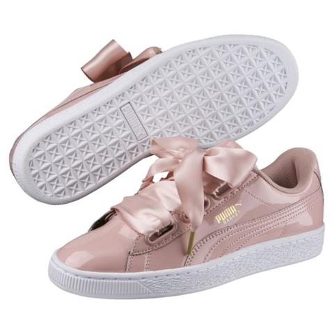 puma basket heart patent women's sneakers