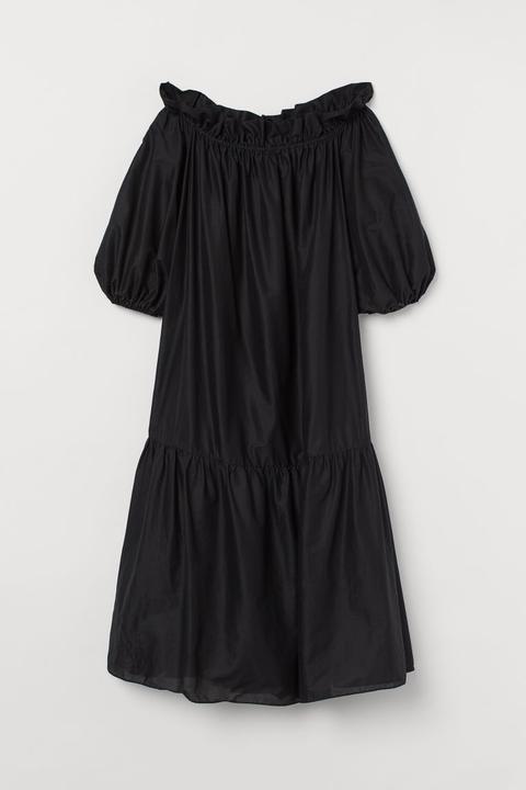 H & M+ Vestido Off-the-shoulder - Negro