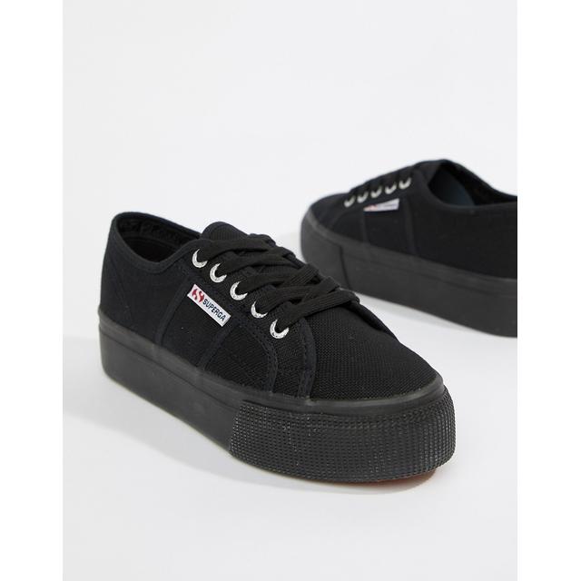 Superga - 2790 Linea - Sneakers Flatform Nere - Nero from ASOS on 21 Buttons