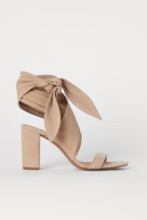Sandalias De Ante - Beis