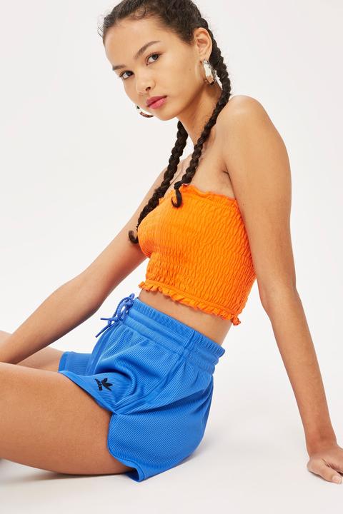 Womens Shirred Boobtube Top - Orange, Orange