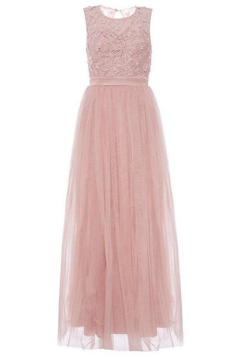 quiz pink embellished maxi dress