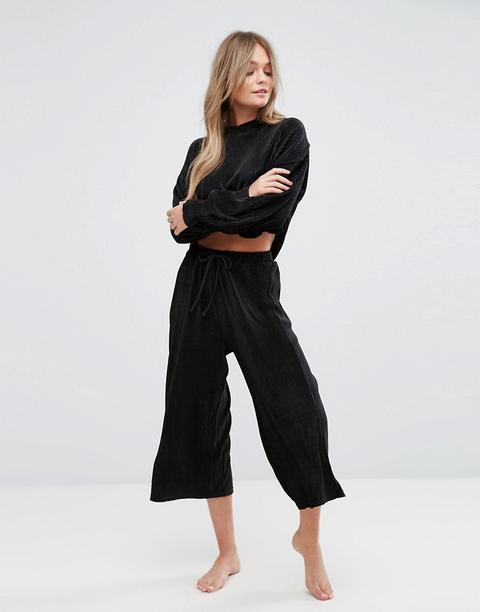 New Look - Gonna A Pantalone Da Casa In Velluto A Coste - Nero
