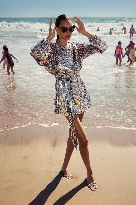 Robe Mini À Paillettes