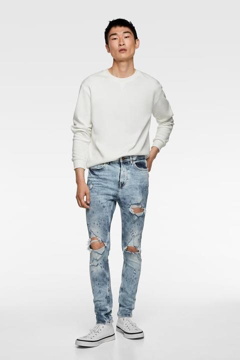 Skinny-jeans Mit Rissen