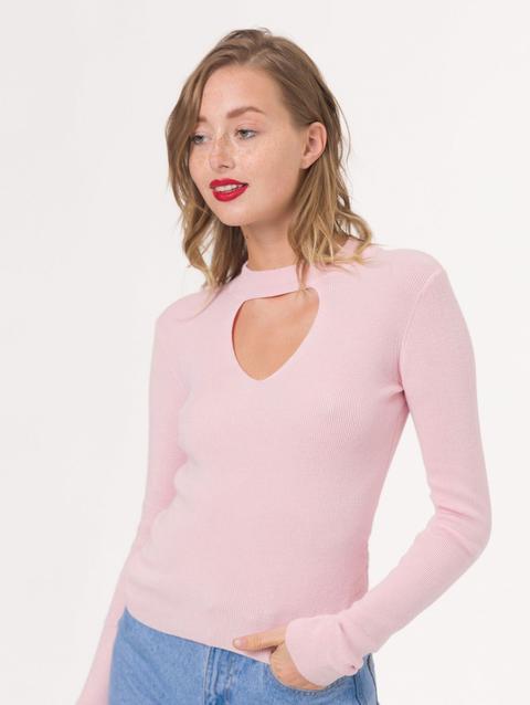 Maglia Con Choker Rosa Confetto