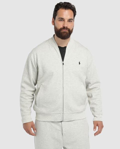 Polo Ralph Lauren - Chaqueta Deportiva De Hombre Gris Con Cremallera Tallas Grandes