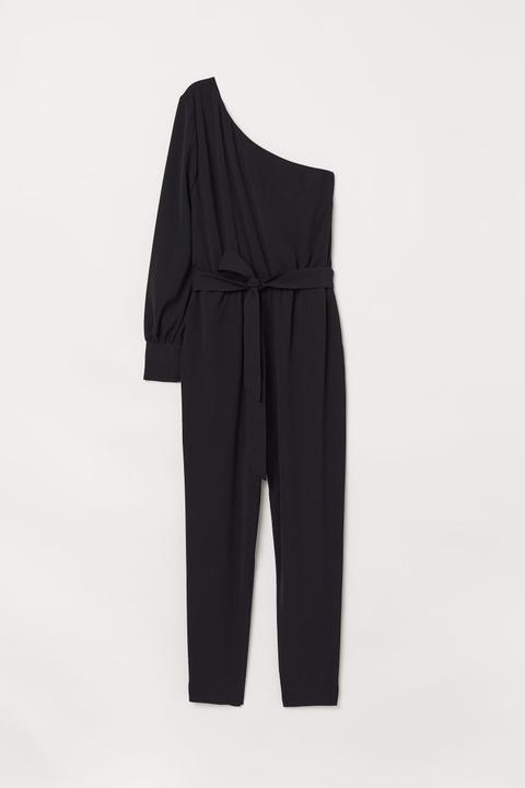 H & M - Mono De Un Hombro - Negro