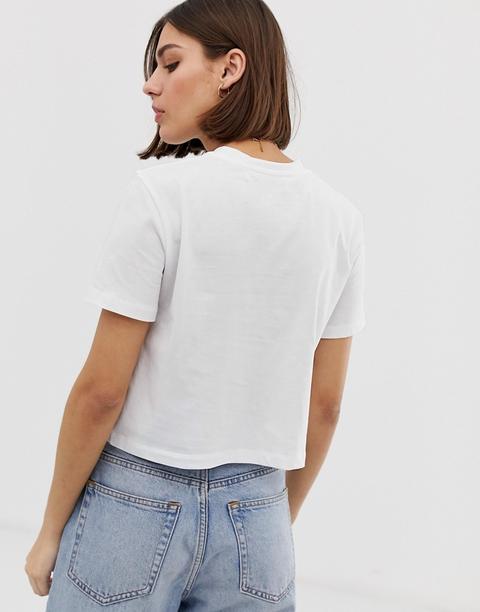 calvin klein retro logo cropped sweatshirt