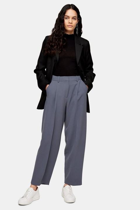 Elastic Back Slouch Peg Trousers