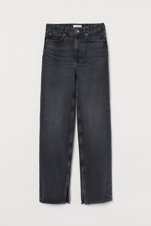 Straight High Jeans - Noir