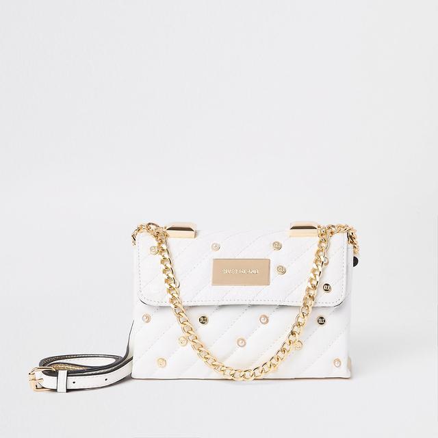 white quilted bag