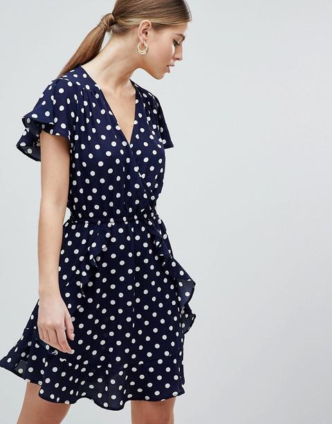 Ax paris polka outlet dot dress navy