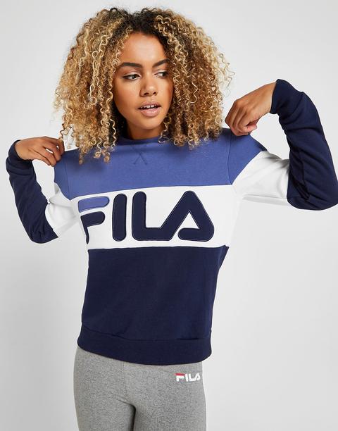 Fila Sweat-shirt Pnl Logo Crew Femme - Only At Jd - Bleu, Bleu
