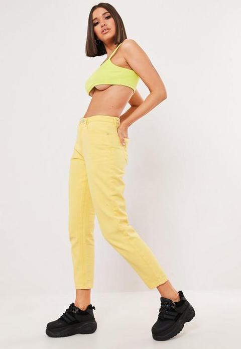yellow mom jeans