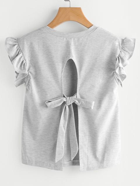 T-shirt Con Maniche A Volant