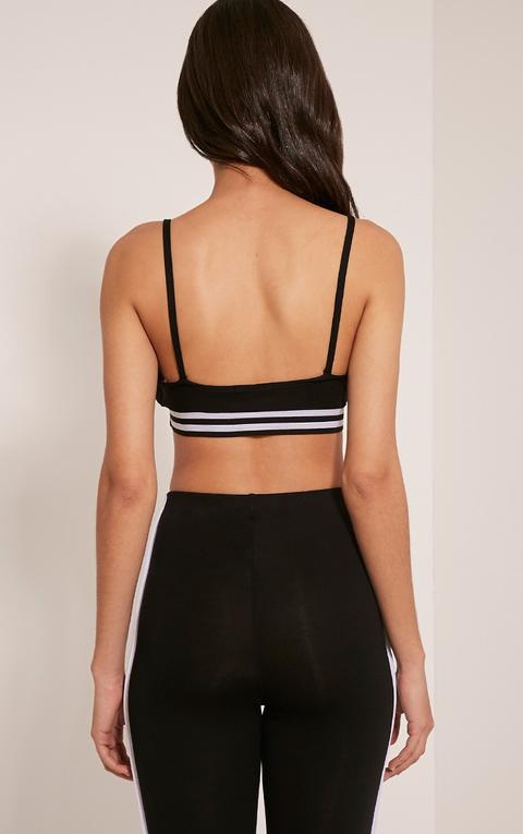 Gloria Black Sports Trim Bralet