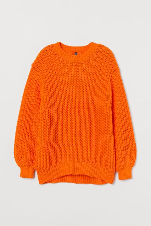 Jersey En Punto Grueso - Naranja