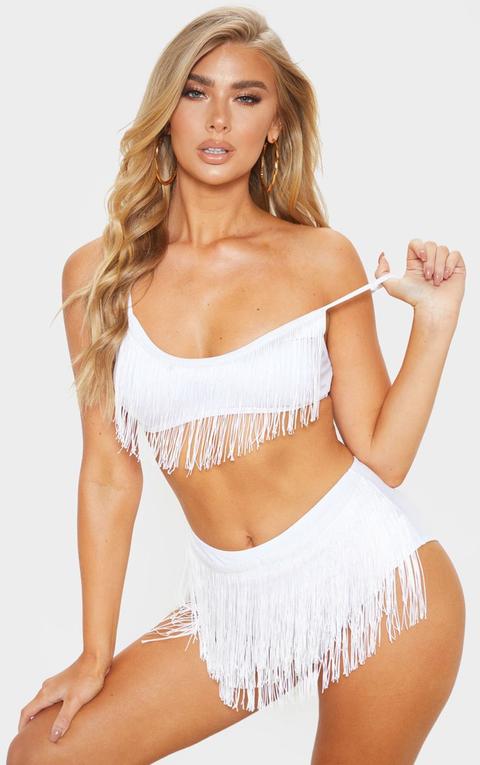 white scoop neck bikini