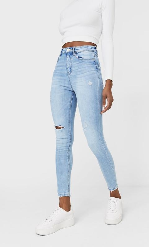 Stradivarius Jeans Taille Très Haute Femme Denim 42