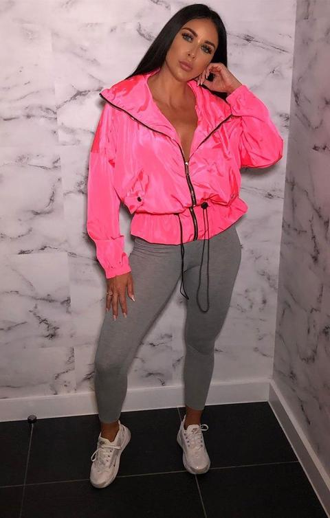 neon pink tracksuit