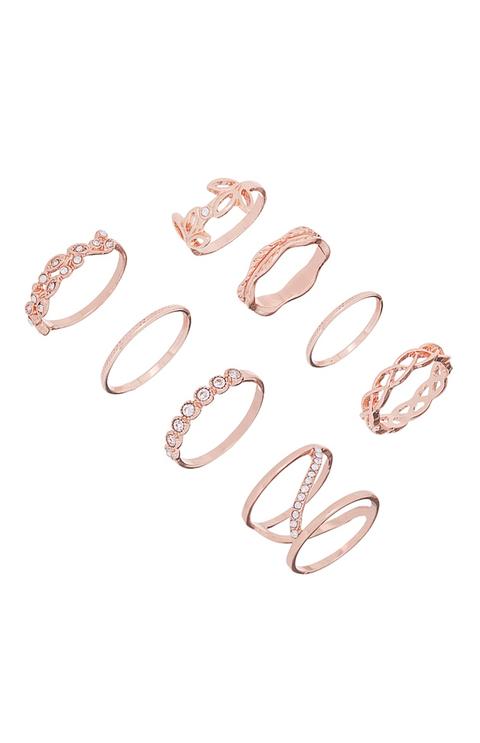 Set Di Anelli Oro Rosa