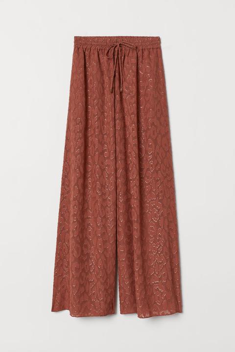 H & M - Pantalon En Tissu Jacquard - Orange