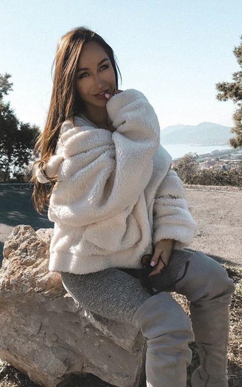 Cartia Teddy Bear Jacket In Ecru