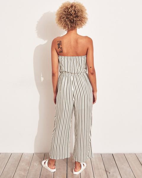 Hollister crop wide store leg jumpsuit