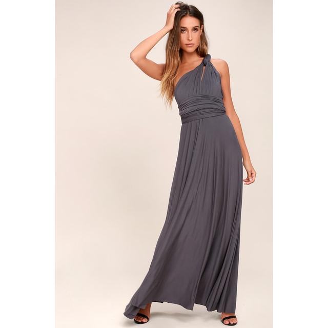 dark grey maxi dress