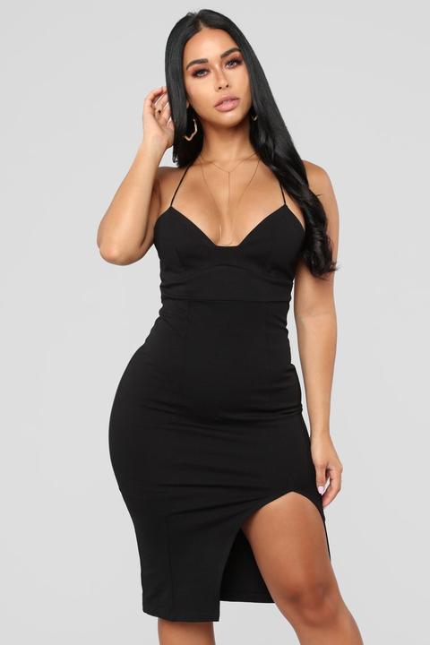 Jonelle Midi Dress - Black