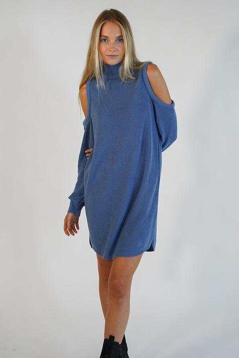 Cut Out Dress Blue