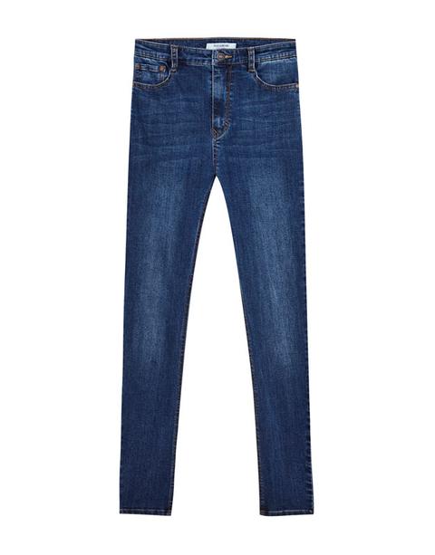 Jeans Super Skinny Fit De Tiro Alto