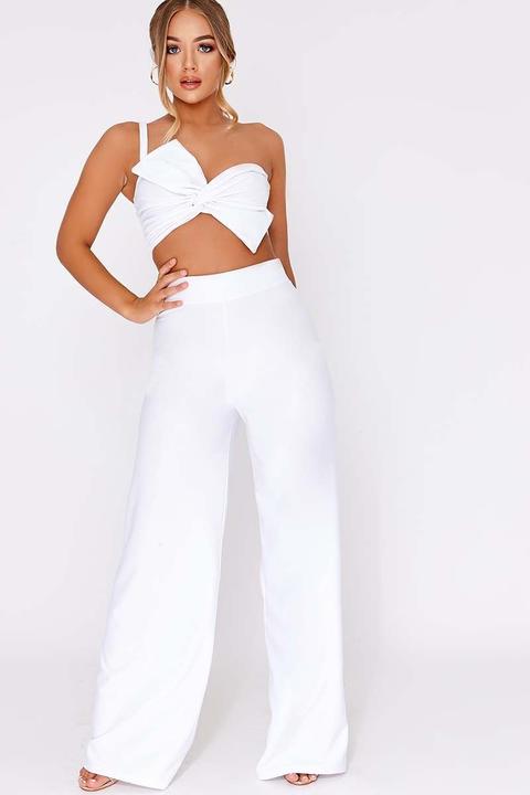 White Trousers - Billie Faiers White Palazzo Trousers