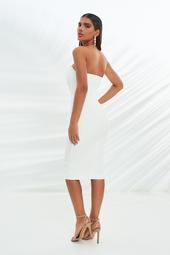 Corset Midi Dress In White