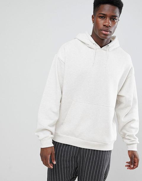 Weekday Big Hawk Hoodie Off White - Off White Mel