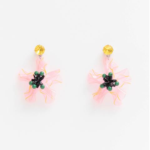 Pendientes Flor Cristal