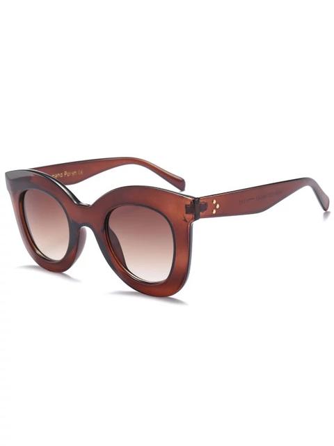 Grandes Gafas De Sol De Plástico White Earthy Leopard+dark Brown Black Transparent Tea-colored