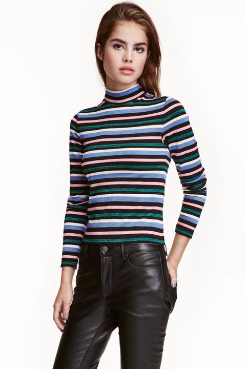 Maglia A Righe Collo A Lupetto