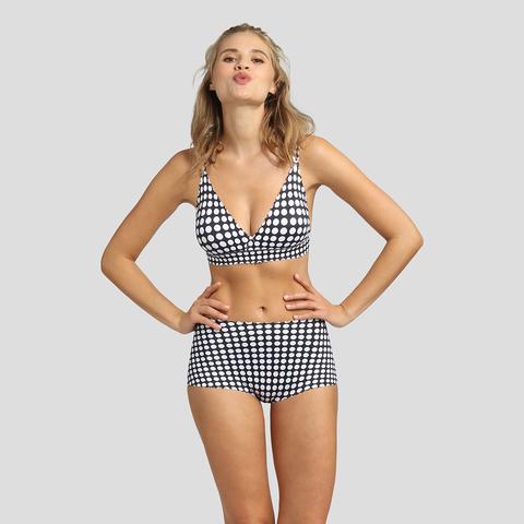 Shorty Taille Haute Imprimé Noir Pois Blancs Agnès B. X Dim