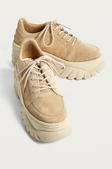 Uo Tyson Tan Suede Chunky Trainers - Womens Uk 6