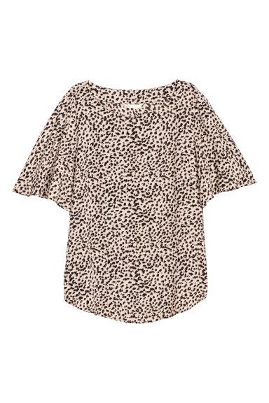 H & M - Camicetta Con Maniche Svasate - Beige