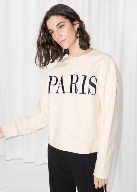 Embroidered Paris Pullover