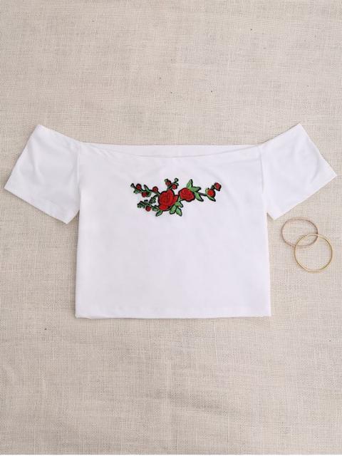 Off Shoulder Applique Top