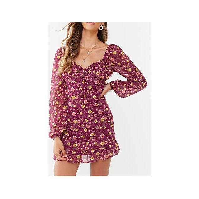 forever 21 purple floral dress